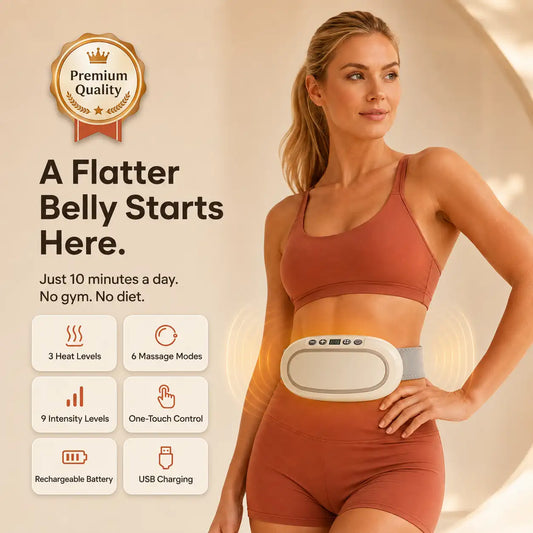 Heated Waist Massager Belt | Rechargeable Slimming & Fat Burning Belt for Weight Loss & Pain Relief